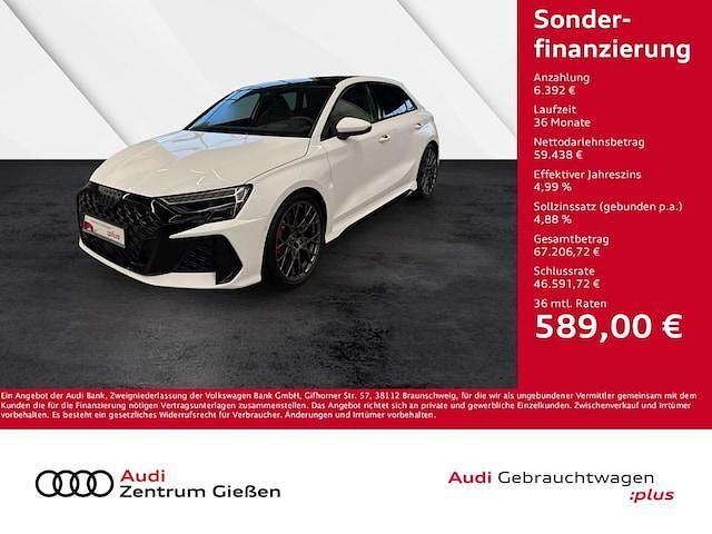 Arkonaweiß Gebraucht 2025 Audi RS3 Sportback Ambiente Kleinwagen | 65.830 € (Fairer Preis) - Bild 1/4