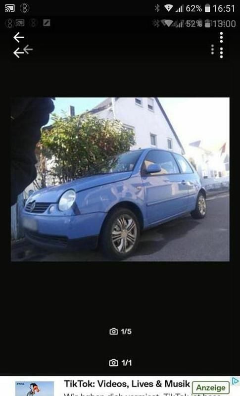 Gebraucht VW Lupo 55 PS (40 kW) 1999 Blau Kleinwagen