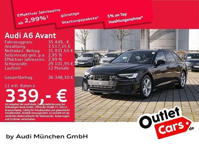 Schwarz Gebraucht 2022 Audi A6 S-Line Kombi | 35.449 € (Fairer Preis) - Bild 1/1
