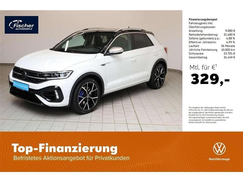 Pure white / dach schwarz Gebraucht 2022 VW T-Roc R SUV | 40.480 € (Teuer) - Bild 1/4