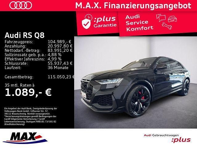 Mythosschwarz metallic Gebraucht 2022 Audi RS Q8 Ambiente SUV | 104.989 € (Superpreis) - Bild 1/3