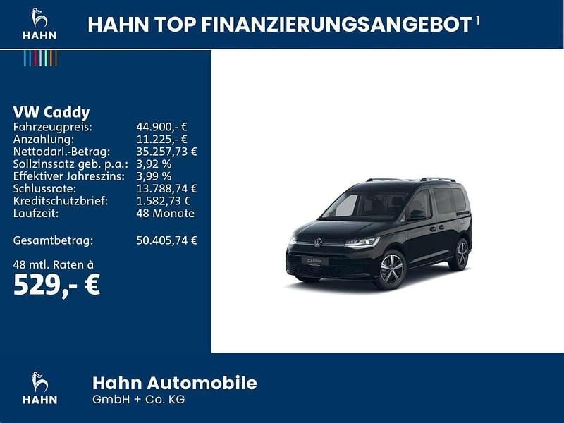 Gebraucht VW Caddy Goal 150 PS (110 kW) 2025 Schwarz Van / Kleinbus
