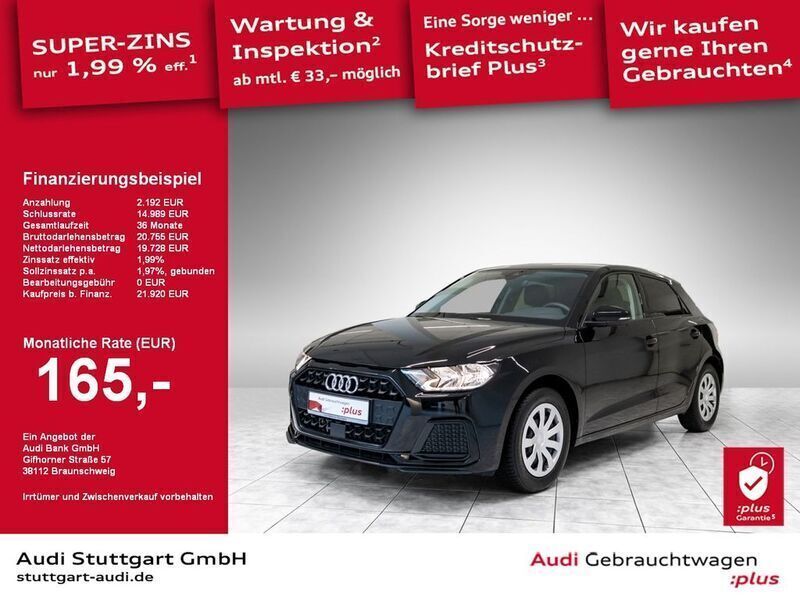 Mythosschwarz metallic Gebraucht 2024 Audi A1 Sportback Advanced Plus Kleinwagen | 21.920 € (Superpreis) - Bild 1/3