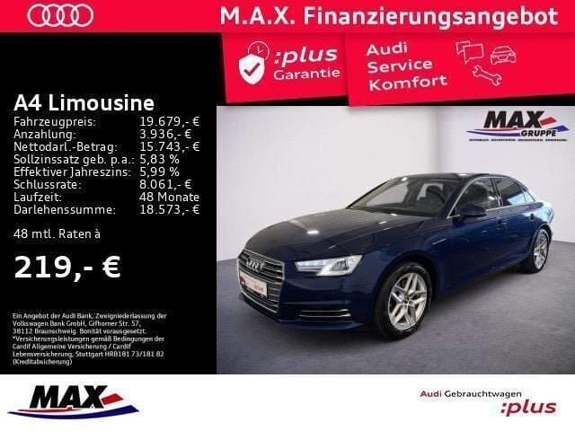 Blau Gebraucht 2017 Audi A4 Sport Limousine | 19.679 € (Guter Preis) - Bild 1/3