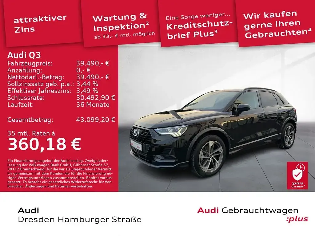 Gebraucht Audi Q3 Advanced Plus 150 PS (110 kW) 2025 Mythosschwarz metallic SUV