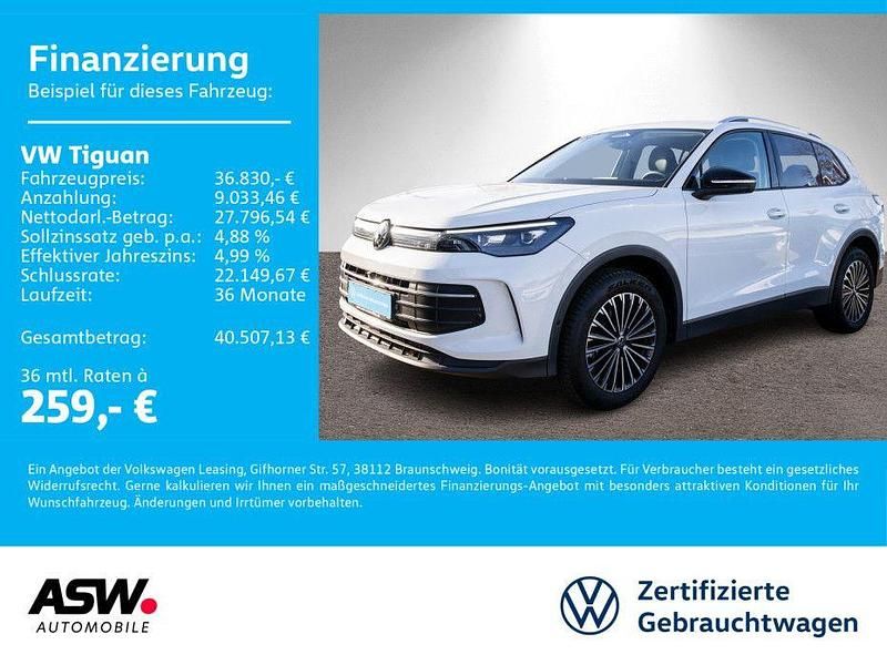 Pure white Gebraucht 2025 VW Tiguan Goal SUV | 36.830 € - Bild 1/4