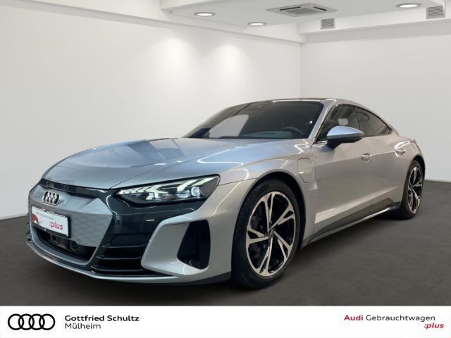 Florettsilber metallic Gebraucht 2021 Audi e-tron GT quattro Comfort Limousine | 53.480 € (Superpreis) - Bild 1/3