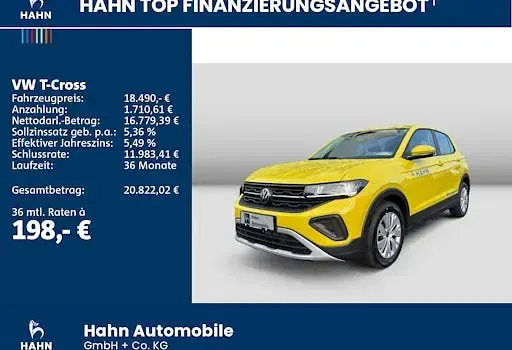 Gebraucht VW T-Cross 95 PS (69 kW) 2025 Gelb SUV