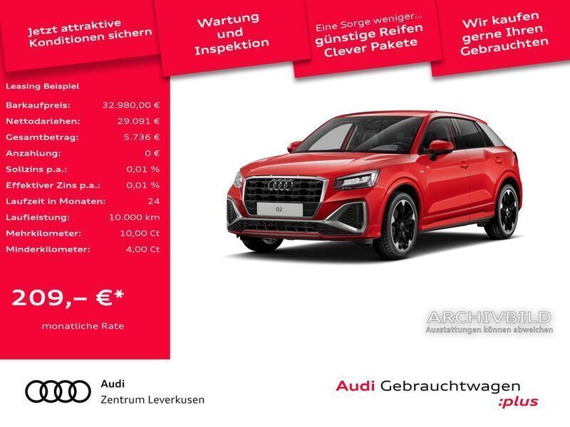 Progressivrot metallic Gebraucht 2024 Audi Q2 S-Line SUV | 32.980 € (Teuer) - Bild 1/4