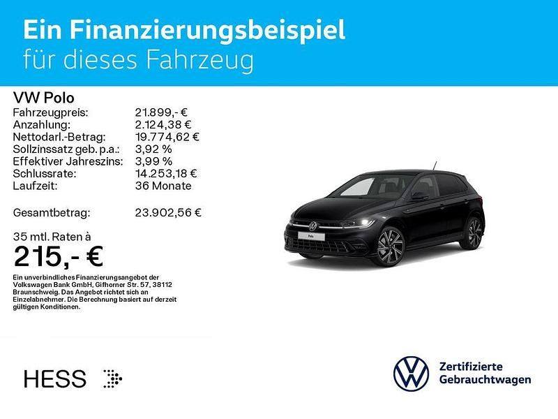 Gebraucht VW Polo R-line 110 PS (80 kW) 2022 Deep black perleffekt Kleinwagen