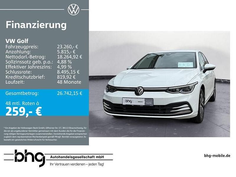 Weiß Gebraucht 2021 VW Golf VIII Style Limousine | 23.260 € (Fairer Preis) - Bild 1/4