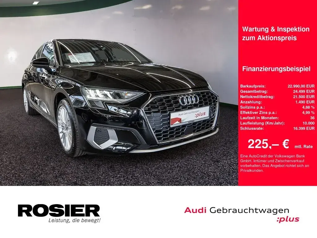Usata Audi A3 Advanced Plus 110 CV (80 kW) 2024 Nero Berlina