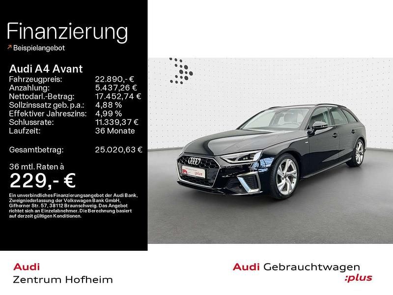 Gebraucht Audi A4 S-Line 136 PS (100 kW) 2022 Schwarz Kombi