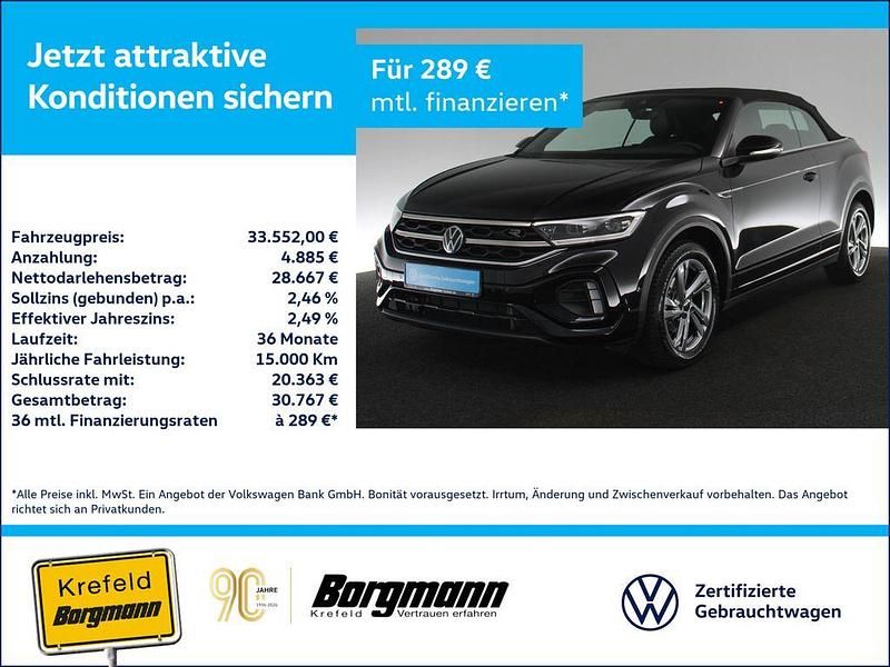 Gebraucht VW T-Roc Cabriolet R-line 150 PS (110 kW) 2025 Schwarz Cabrio