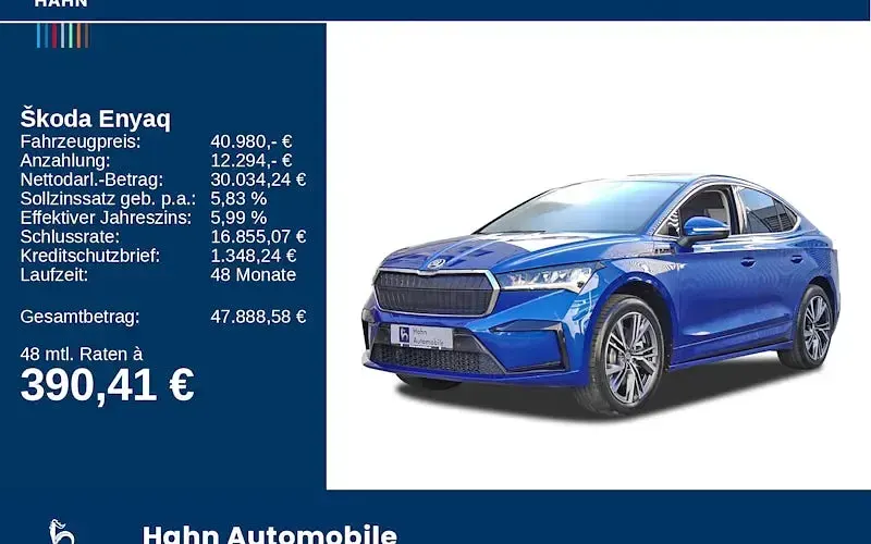 Gebraucht Skoda Enyaq iV Selection 210 kW (286 PS) 2025 Weiß SUV