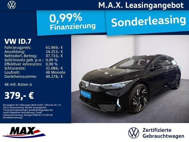 Grenadillschwarz metallic Gebraucht 2025 VW ID.7 GTX Limousine | 61.969 € - Bild 1/3