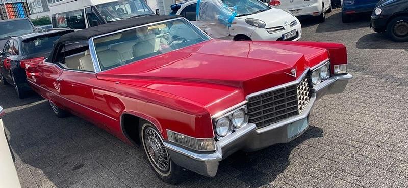 Rot Gebraucht 1969 Cadillac Deville Cabrio | 19.999 € - Bild 1/2