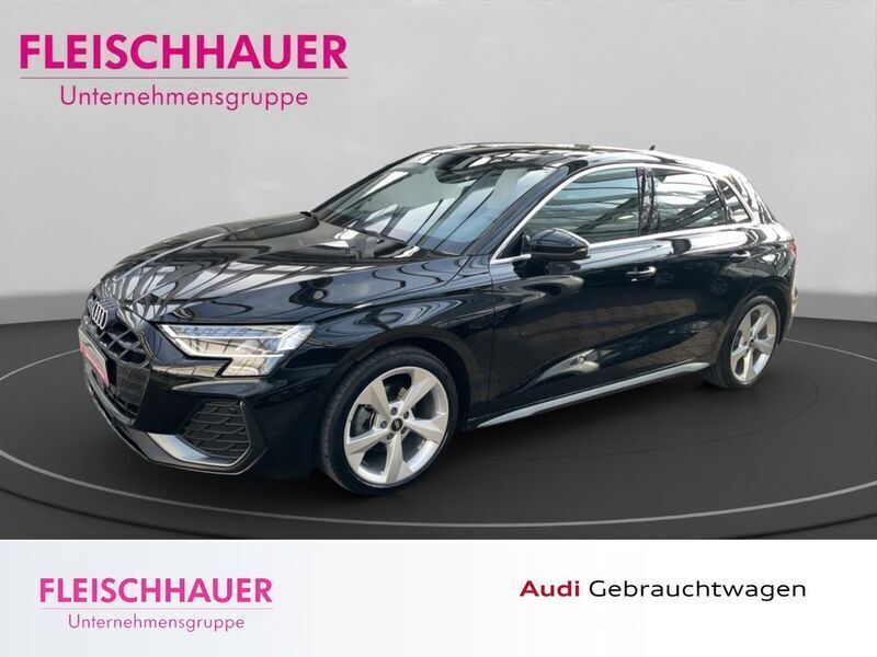 Schwarz Gebraucht 2024 Audi A3 Sportback S-Line Limousine | 35.930 € (Superpreis) - Bild 1/4