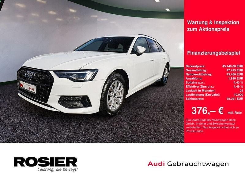 Weiss / gletscherweiss Gebraucht 2024 Audi A6 Advanced Plus Kombi | 45.440 € (Guter Preis) - Bild 1/4