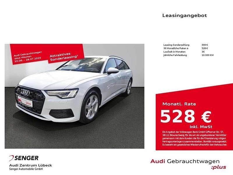 Gletscherweiß metallic Gebraucht 2024 Audi A6 Advanced Plus Kombi | 52.980 € - Bild 1/4
