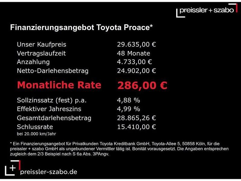 Gebraucht Toyota Proace 120 PS (88 kW) 2024 Weiß Van / Kleinbus
