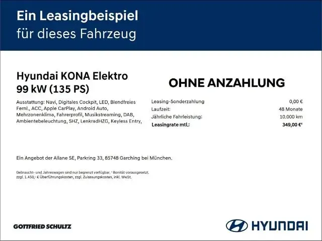 Neu Hyundai Kona Trend 99 kW (135 PS) 2026 Schwarz SUV