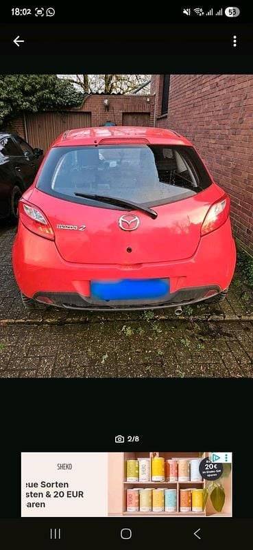 Usata Mazda 2 75 CV (55 kW) 2011 Rosso Utilitaria