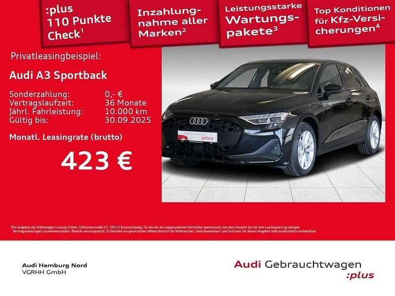 Schwarz Gebraucht 2025 Audi A3 Sportback Limousine | 32.550 € (Guter Preis) - Bild 1/3