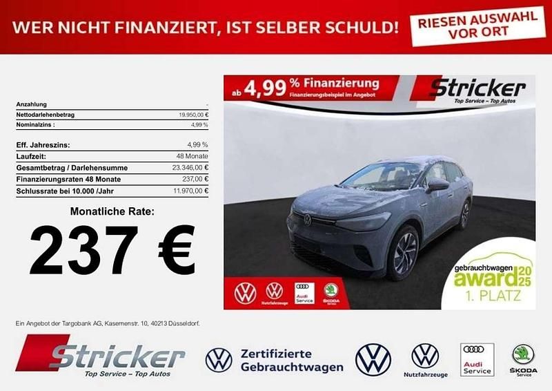 Grau Gebraucht 2021 VW ID.4 Pure SUV | 19.949 € (Superpreis) - Bild 1/3