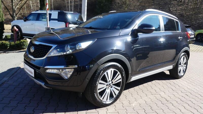 Schwarz (metallic) Gebraucht 2014 Kia Sportage SUV | 14.990 € (Etwas zu teuer) - Bild 1/4