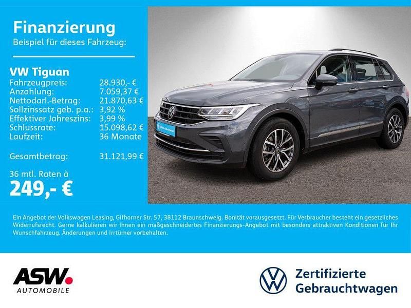 Delfingrau metallic Gebraucht 2022 VW Tiguan Life SUV | 28.930 € (Guter Preis) - Bild 1/4