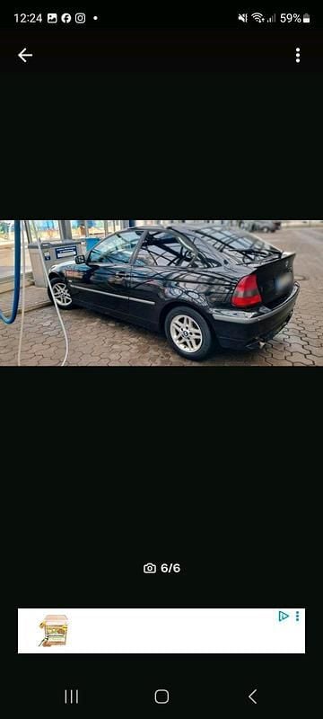 Gebraucht BMW 316 Compact 115 PS (84 kW) 2002 Schwarz Kleinwagen