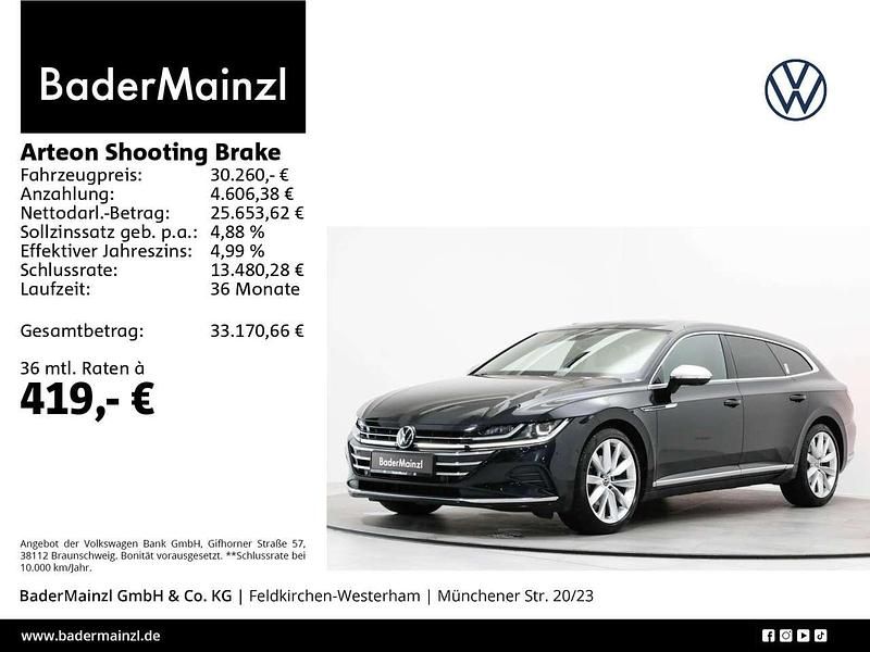 Schwarz Gebraucht 2021 VW Arteon Elegance Kombi | 30.260 € (Fairer Preis) - Bild 1/3