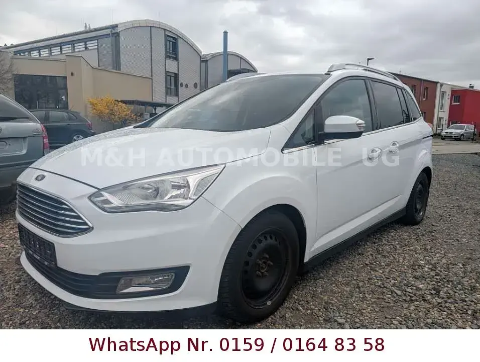 Gebraucht Ford Grand C-Max Titanium 120 PS (88 kW) 2017 Frozen white Van / Kleinbus