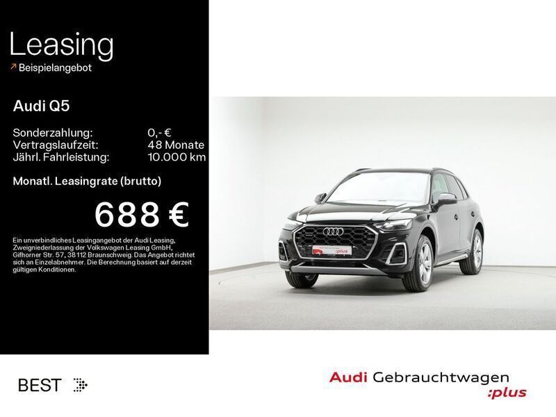 Schwarz Gebraucht 2022 Audi Q5 S-Line SUV | 38.888 € (Superpreis) - Bild 1/4