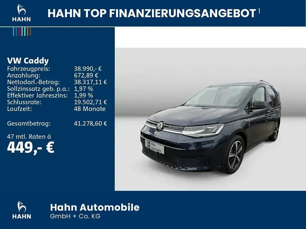Gebraucht VW Caddy Goal 150 PS (110 kW) 2025 Starlight blue metallic Van / Kleinbus