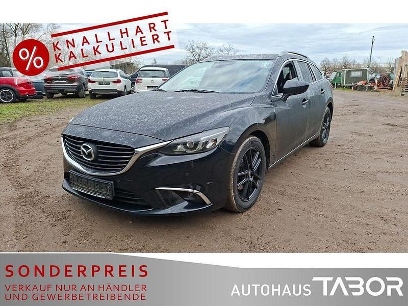 Onyxschwarz metallic Gebraucht 2016 Mazda 6 Exclusive-Line Kombi | 6.985 € (Superpreis) - Bild 1/4