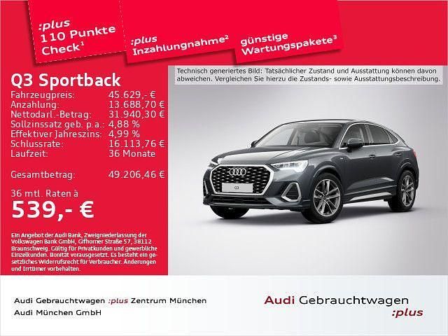 Grau Gebraucht 2025 Audi Q3 Sportback S-Line SUV | 45.629 € (Fairer Preis) - Bild 1/2