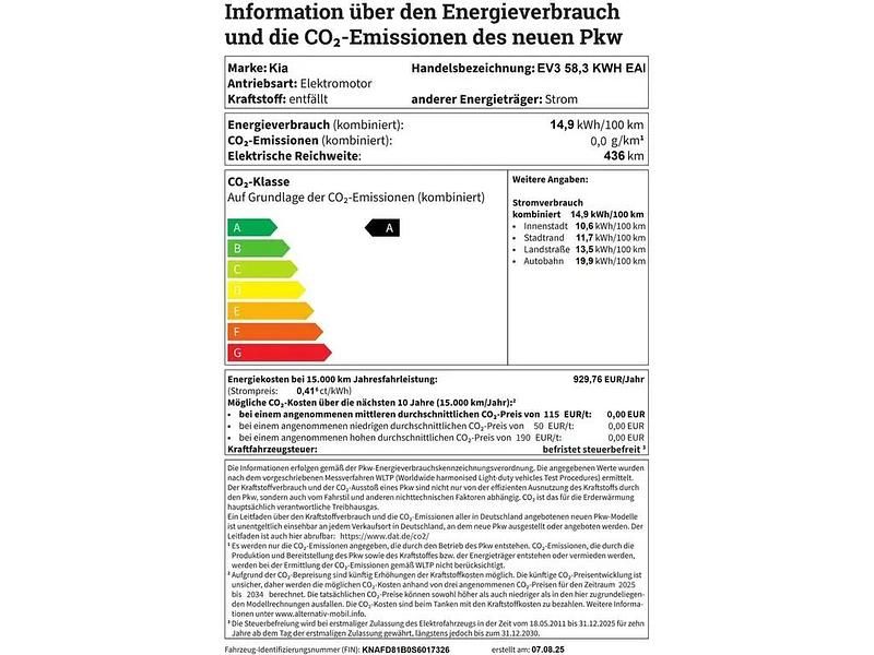 Elfenbein silber Gebraucht 2025 Kia EV3 3 SUV | 34.870 € (Superpreis) - Bild 1/1