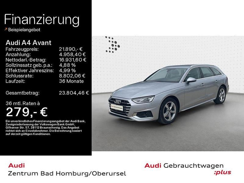 Silber Gebraucht 2021 Audi A4 Advanced Plus Kombi | 21.890 € (Guter Preis) - Bild 1/4