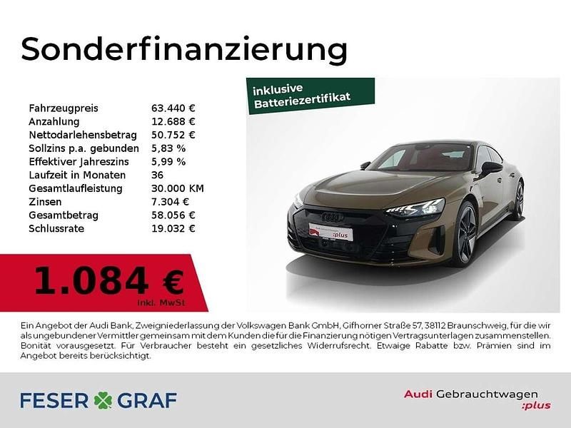 Gebraucht Audi e-tron GT quattro Ambiente 439 kW (598 PS) 2022 Taktikgrün metallic Limousine