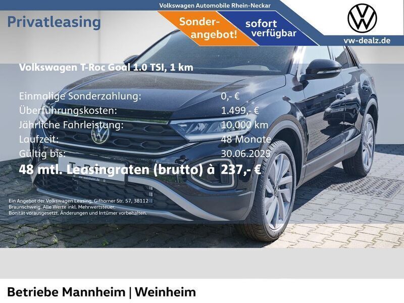 Schwarz Neu 2025 VW T-Roc Goal SUV | 30.809 € (Fairer Preis) - Bild 1/2