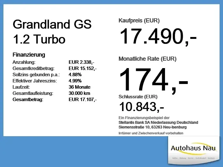 Gebraucht Opel Grandland X 131 PS (96 kW) 2022 Jade weiß SUV
