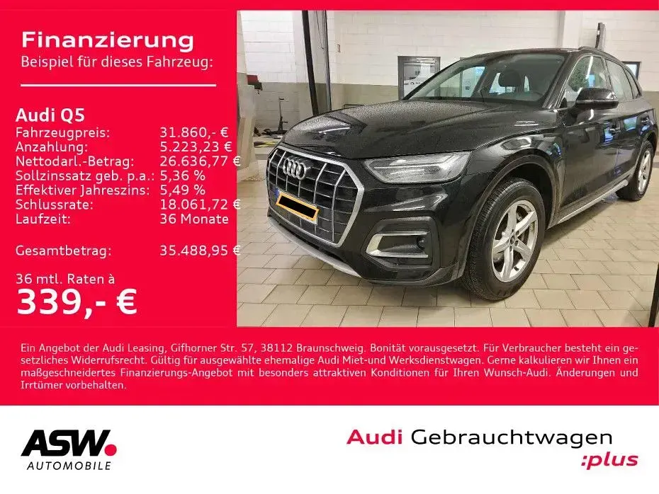 Gebraucht Audi Q5 Advanced Plus 204 PS (150 kW) 2023 Brillantschwarz SUV