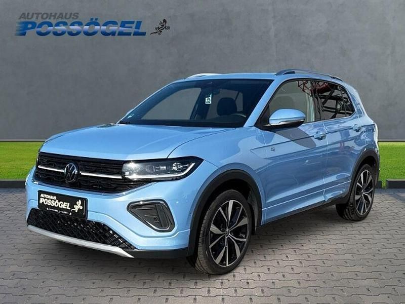 Clear blue metallic (metallic) Gebraucht 2024 VW T-Cross R-line SUV | 29.990 € (Etwas zu teuer) - Bild 1/4