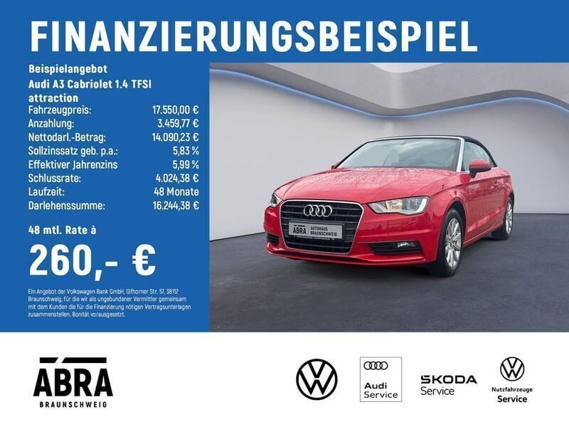 Gebraucht Audi A3 Cabriolet Attraction 125 PS (91 kW) 2014 Rot Cabrio