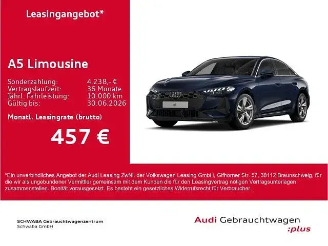 Gebraucht Audi A5 Performance 204 PS (150 kW) 2025 Firmamentblau metallic Limousine