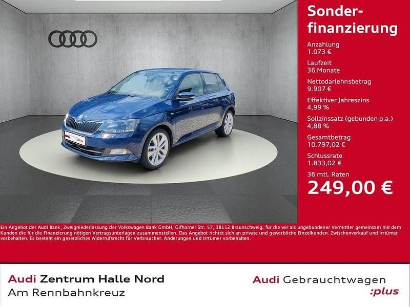 Blau Gebraucht 2018 Skoda Fabia Clever Limousine | 10.980 € (Guter Preis) - Bild 1/4