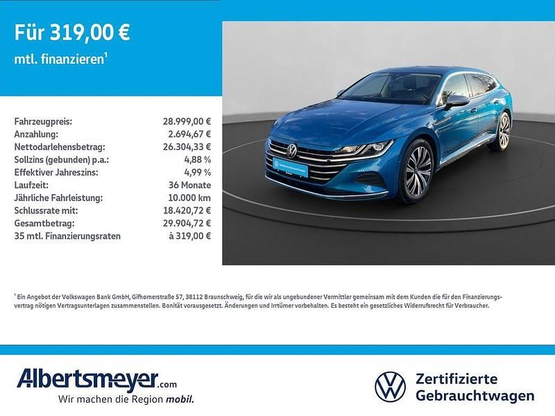 Gebraucht VW Arteon Elegance 200 PS (147 kW) 2022 Blau Kombi