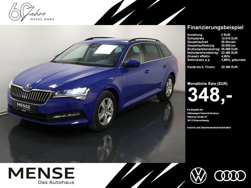 Blau Gebraucht 2023 Skoda Superb Ambition Kombi | 22.485 € (Superpreis) - Bild 1/4